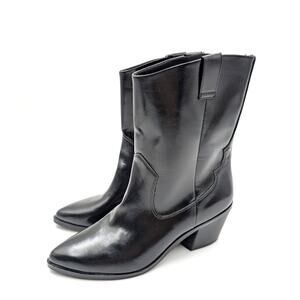 DV by Dolce Vita Imana Pointed Toe Western Boots Women's Black Size US8.5 EU39